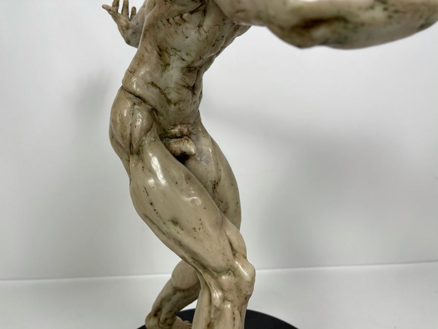 Max Turner Unsigned One Of A Kind Resin Sculpture Of Adam's Expulsion From The Garden Of Eden 19'H X 16'W X 11'D [Photo 21]