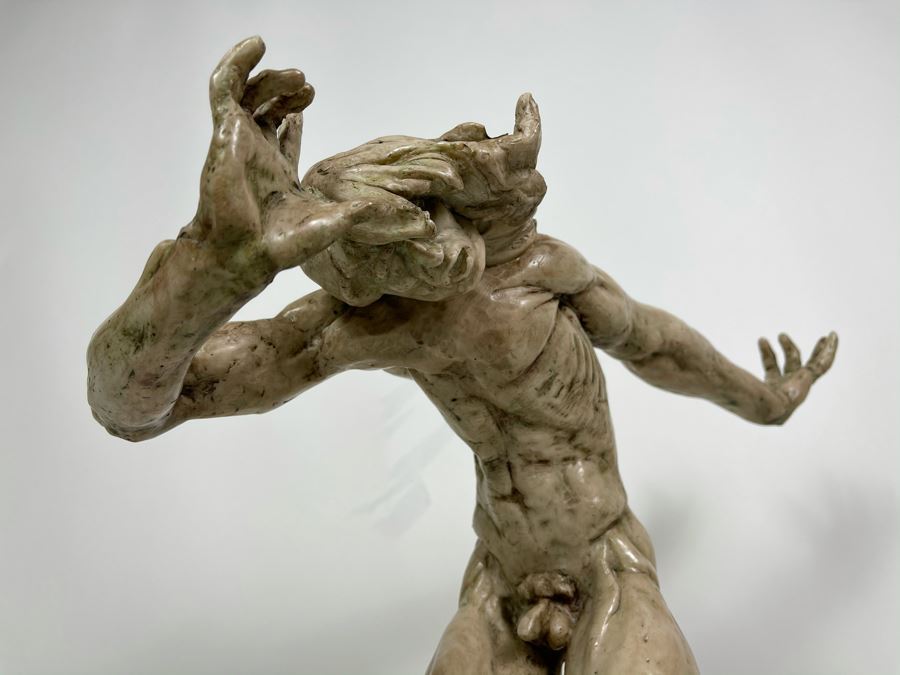 Max Turner Unsigned One Of A Kind Resin Sculpture Of Adam's Expulsion From The Garden Of Eden 19'H X 16'W X 11'D [Photo 17]