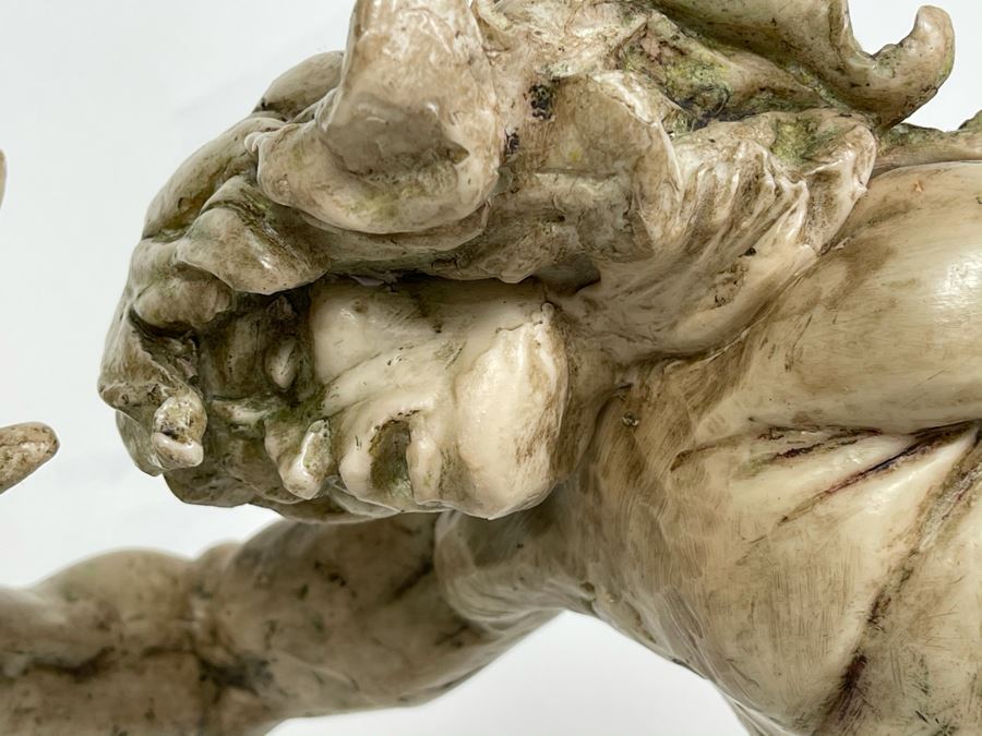 Max Turner Unsigned One Of A Kind Resin Sculpture Of Adam's Expulsion From The Garden Of Eden 19'H X 16'W X 11'D [Photo 35]