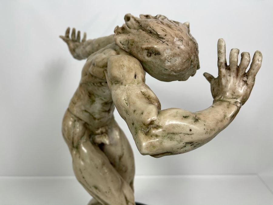 Max Turner Unsigned One Of A Kind Resin Sculpture Of Adam's Expulsion From The Garden Of Eden 19'H X 16'W X 11'D [Photo 20]