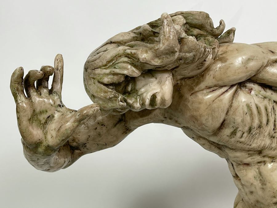 Max Turner Unsigned One Of A Kind Resin Sculpture Of Adam's Expulsion From The Garden Of Eden 19'H X 16'W X 11'D [Photo 10]