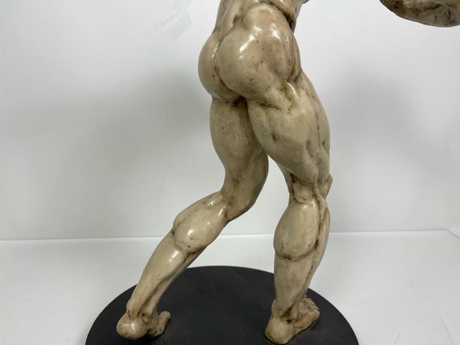 Max Turner Unsigned One Of A Kind Resin Sculpture Of Adam's Expulsion From The Garden Of Eden 19'H X 16'W X 11'D [Photo 27]