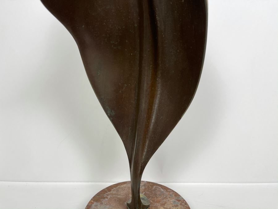 Max Turner Unsigned Modernist Bronze Sculpture On Marble Base 19'H X 7'W X 7'D 13lbs [Photo 7]