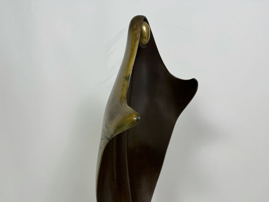 Max Turner Unsigned Modernist Bronze Sculpture On Marble Base 19'H X 7'W X 7'D 13lbs [Photo 9]