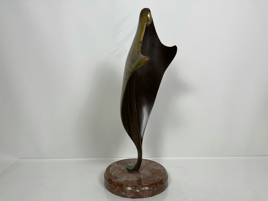 Max Turner Unsigned Modernist Bronze Sculpture On Marble Base 19'H X 7'W X 7'D 13lbs [Photo 8]