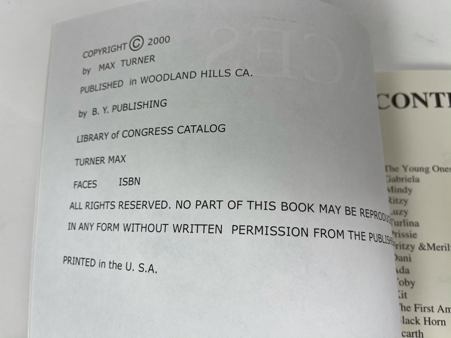 Max Turner Book Titled 'Faces' The Drawings Of Max Turner [Photo 4]