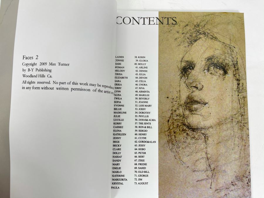 Max Turner Book Titled 'Faces 2' The Paintings And Drawings Of Max Turner [Photo 4]