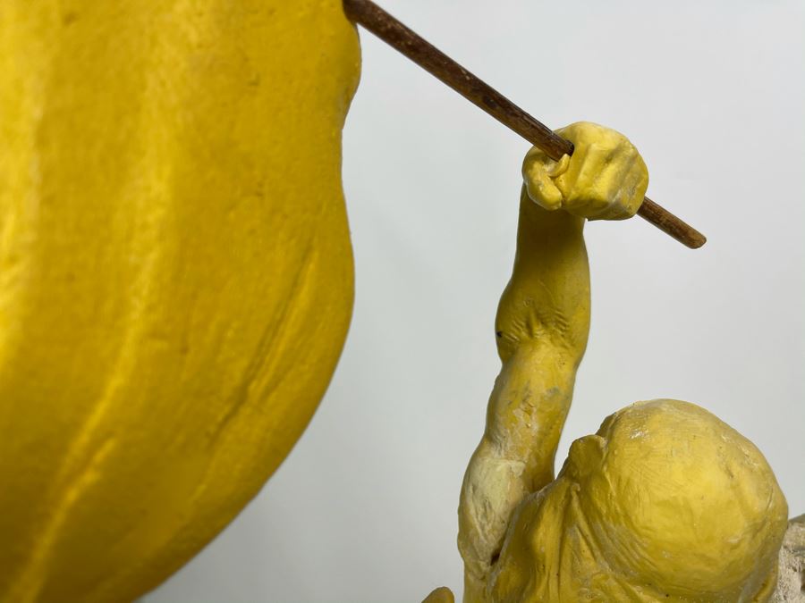 Max Turner One Of A Kind Sculpture After Prince Valiant Comic Strip On Slate Base (Prince Valiant Riding Horse) 24'H X 19'W X 12'D 20lbs (One Of His Last Works) [Photo 27]