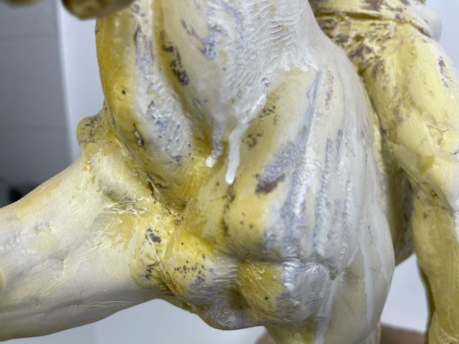 Max Turner One Of A Kind Sculpture After Prince Valiant Comic Strip On Slate Base (Prince Valiant Riding Horse) 24'H X 19'W X 12'D 20lbs (One Of His Last Works) [Photo 26]