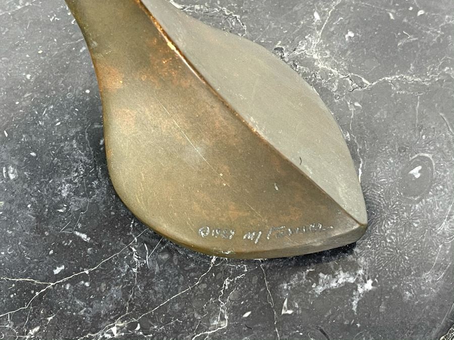 Max Turner Signed Modernist Bronze Sculpture On Marble Base 24'H X 10'W X 6.25'D 33lbs [Photo 15]