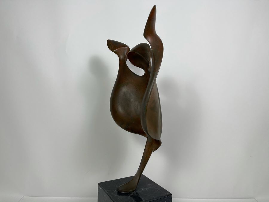 Max Turner Signed Modernist Bronze Sculpture On Marble Base 24'H X 10'W X 6.25'D 33lbs [Photo 22]