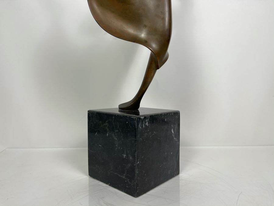 Max Turner Signed Modernist Bronze Sculpture On Marble Base 24'H X 10'W X 6.25'D 33lbs [Photo 25]