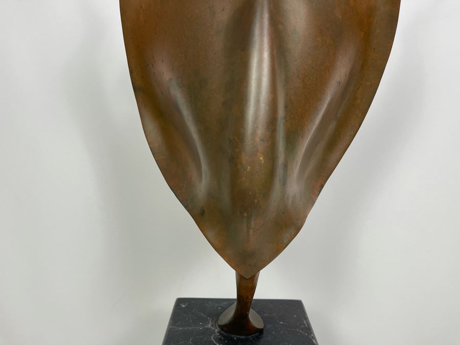 Max Turner Signed Modernist Bronze Sculpture On Marble Base 24'H X 10'W X 6.25'D 33lbs [Photo 8]