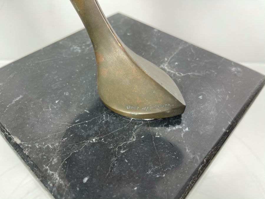 Max Turner Signed Modernist Bronze Sculpture On Marble Base 24'H X 10'W X 6.25'D 33lbs [Photo 13]