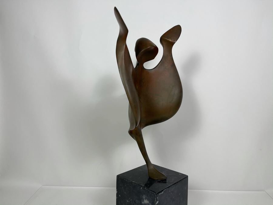Max Turner Signed Modernist Bronze Sculpture On Marble Base 24'H X 10'W X 6.25'D 33lbs [Photo 17]