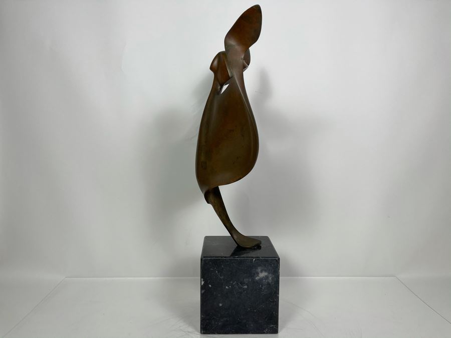 Max Turner Signed Modernist Bronze Sculpture On Marble Base 24'H X 10'W X 6.25'D 33lbs [Photo 11]