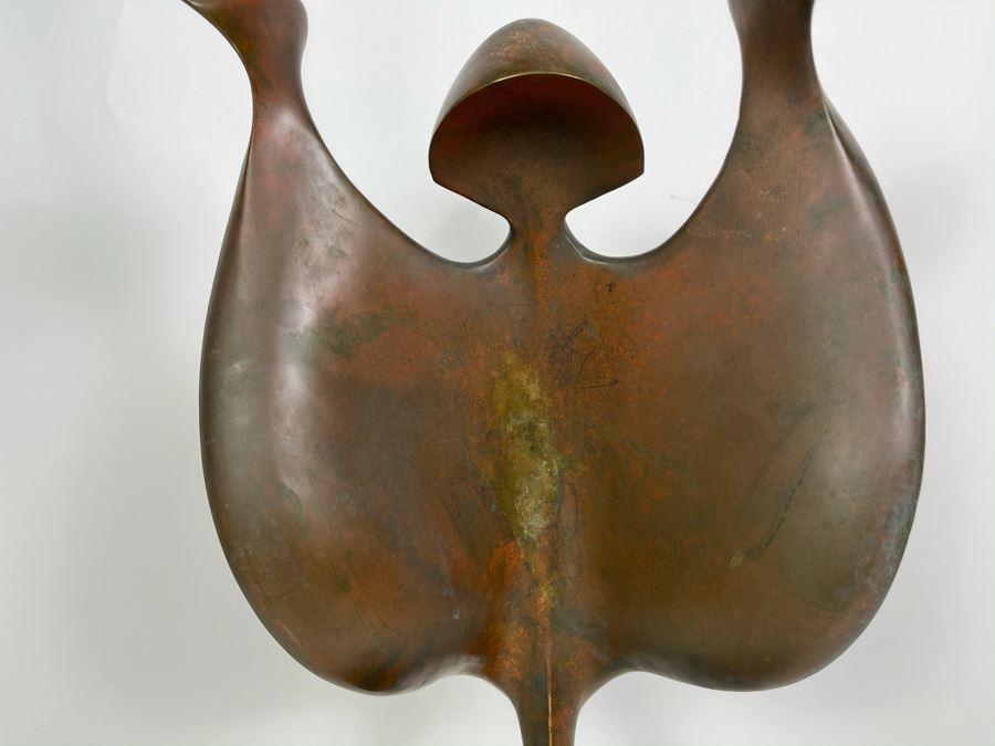 Max Turner Signed Modernist Bronze Sculpture On Marble Base 24'H X 10'W X 6.25'D 33lbs [Photo 20]