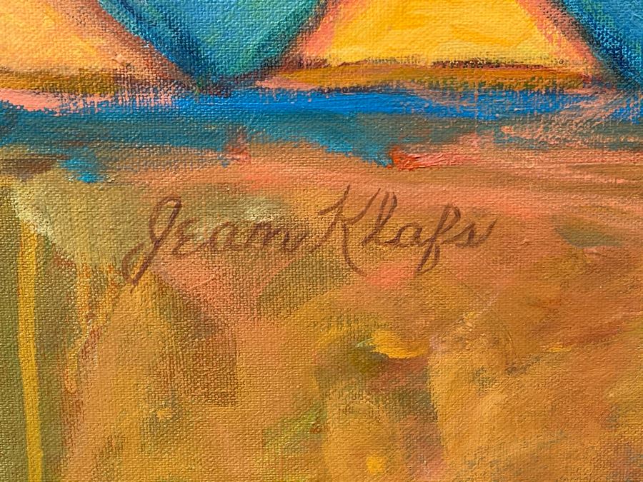 Original Jean Klafs Abstract Expressionist Painting On Canvas Titled 'I Guide' 36 X 36 [Photo 9]