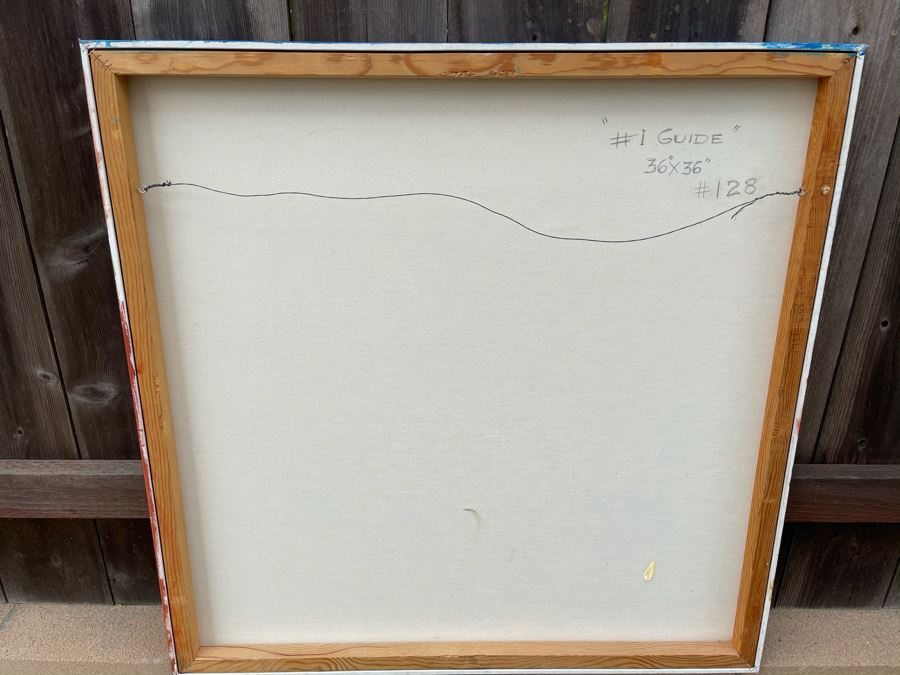 Original Jean Klafs Abstract Expressionist Painting On Canvas Titled 'I Guide' 36 X 36 [Photo 10]