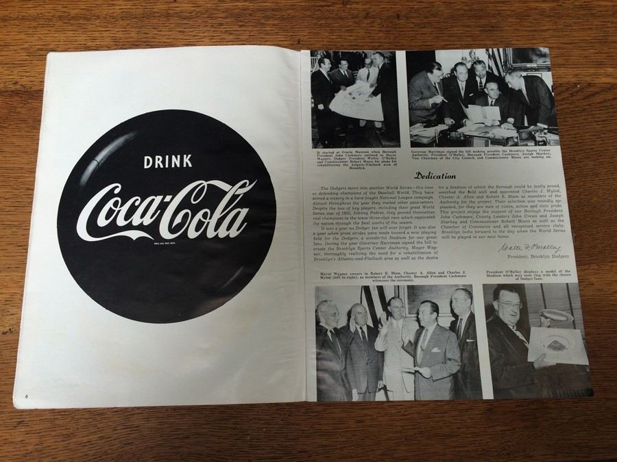 1956 World Series Program New York Yankees vs Brooklyn Dodgers [Photo 3]