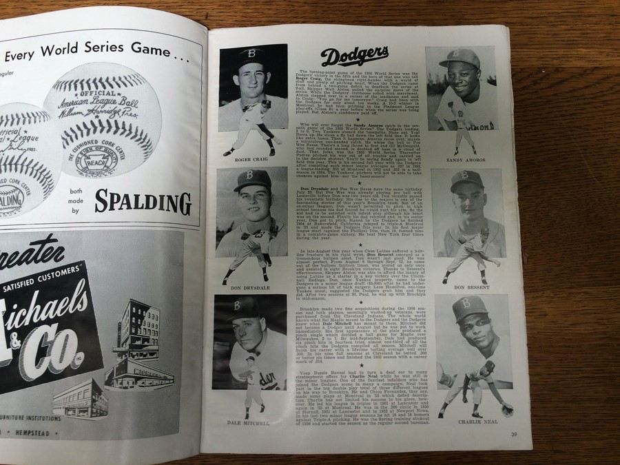 1956 World Series Program New York Yankees vs Brooklyn Dodgers [Photo 12]