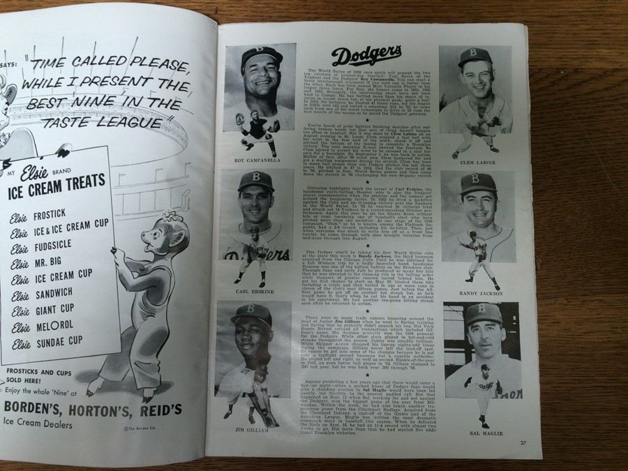 1956 World Series Program New York Yankees vs Brooklyn Dodgers [Photo 11]