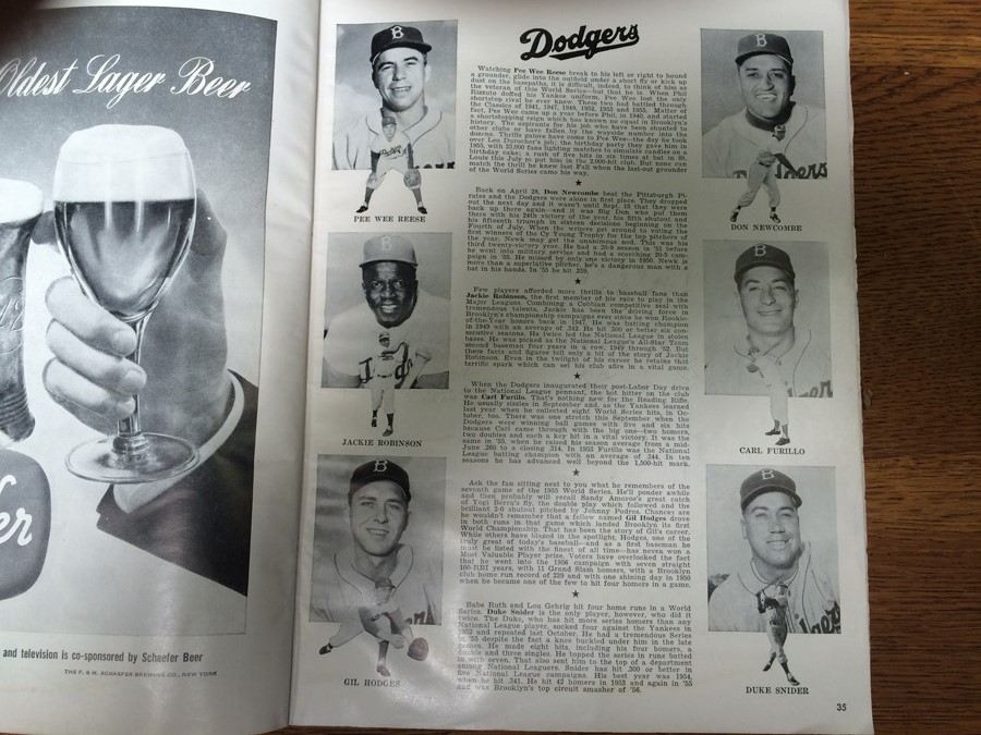 1956 World Series Program New York Yankees vs Brooklyn Dodgers [Photo 10]
