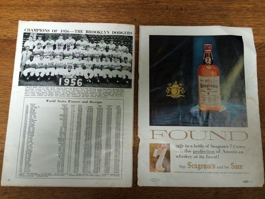 1956 World Series Program New York Yankees vs Brooklyn Dodgers [Photo 13]