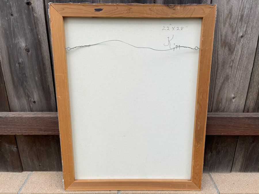 Original Jean Klafs Abstract Expressionist Painting On Canvas 22 X 28 [Photo 7]