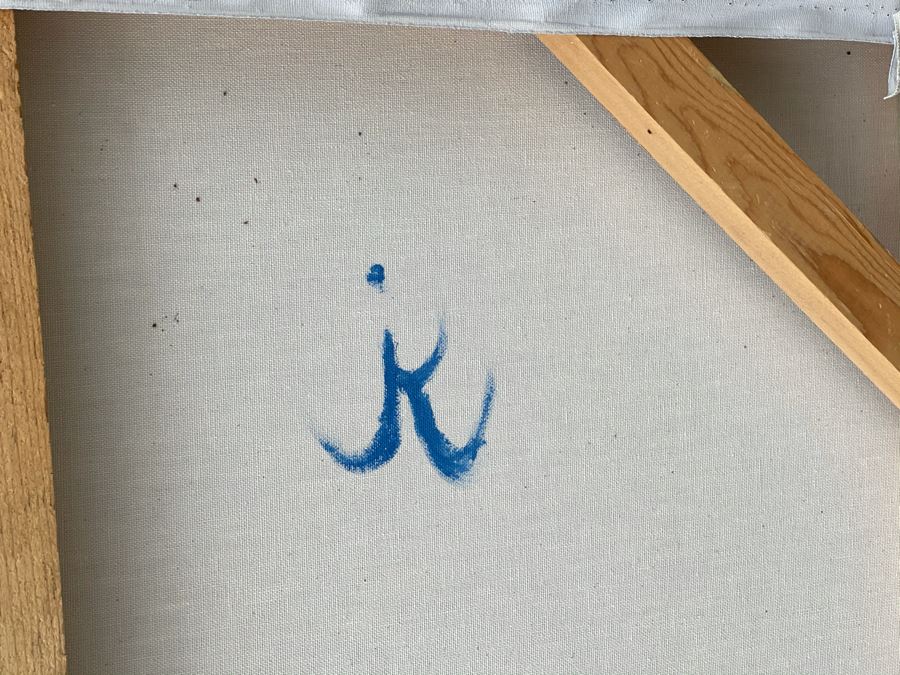 Original Jean Klafs Abstract Expressionist Ship Painting On Canvas 48 X 36 [Photo 8]