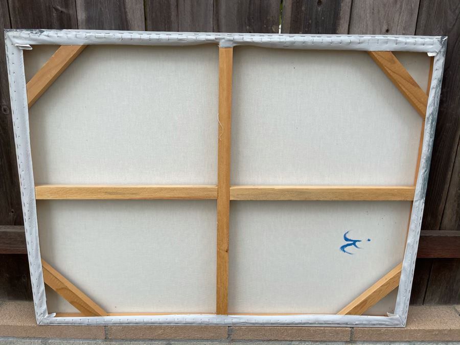 Original Jean Klafs Abstract Expressionist Ship Painting On Canvas 48 X 36 [Photo 7]