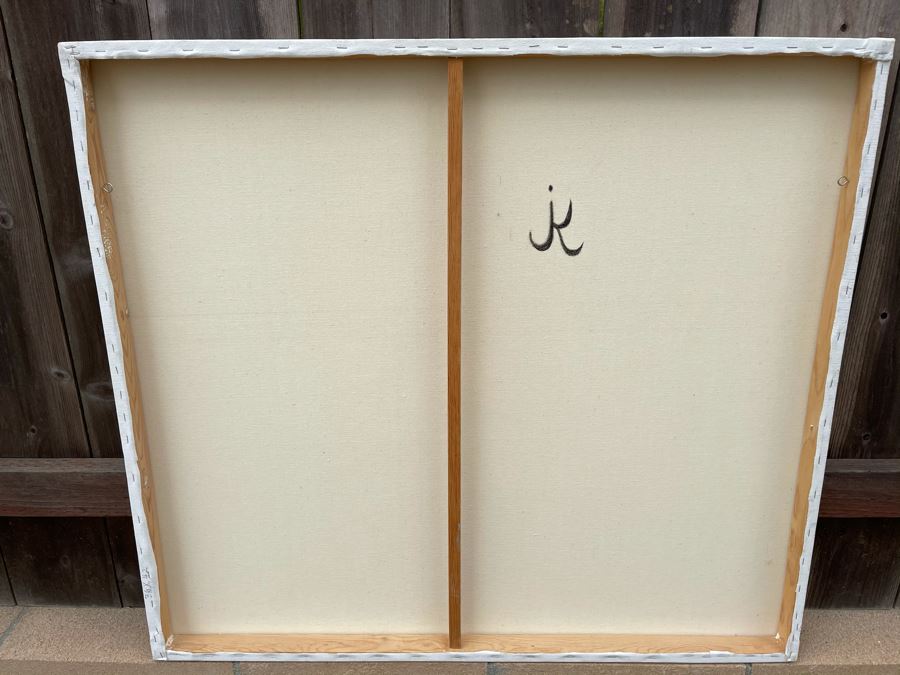 Original Jean Klafs Abstract Expressionist Painting On Canvas 36 X 42 [Photo 9]