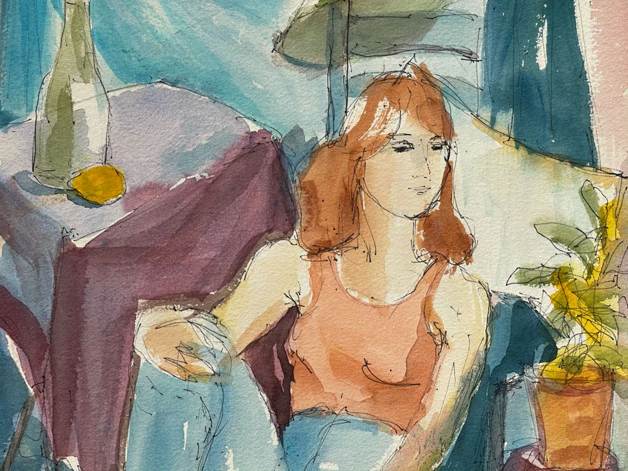 Original Jean Klafs Watercolor Painting On Paper 12 X 18 [Photo 3]