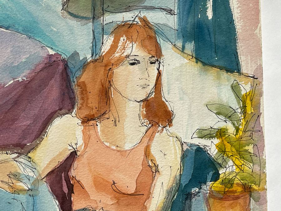 Original Jean Klafs Watercolor Painting On Paper 12 X 18 [Photo 4]