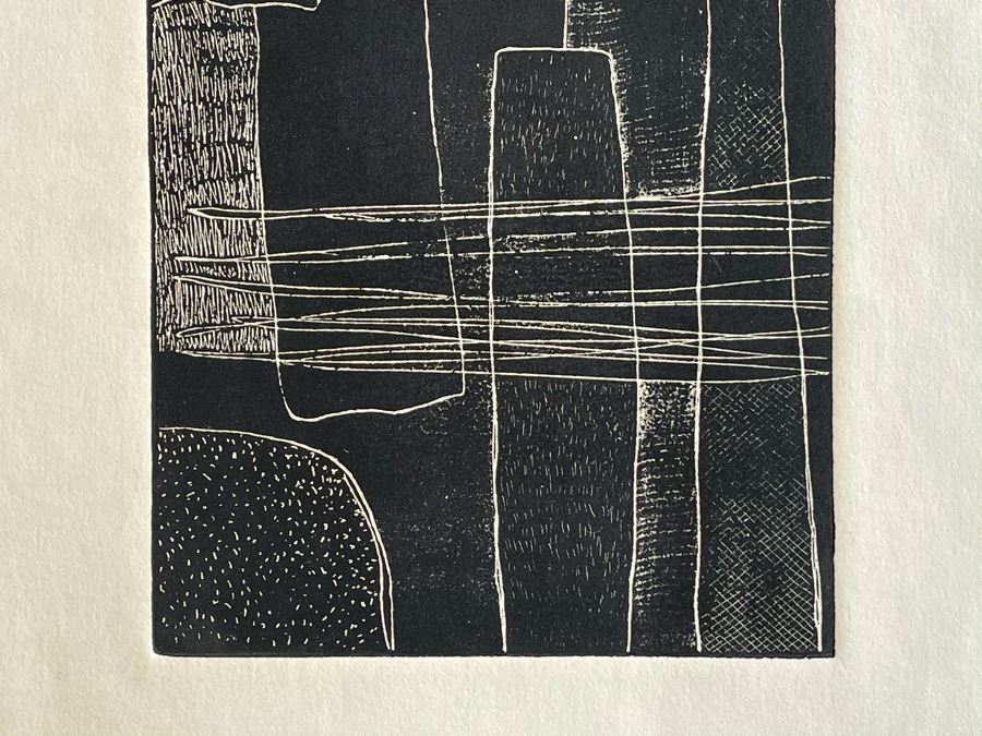 Original Jean Klafs Abstract Expressionist Monotype On Paper 10 X 13 [Photo 5]