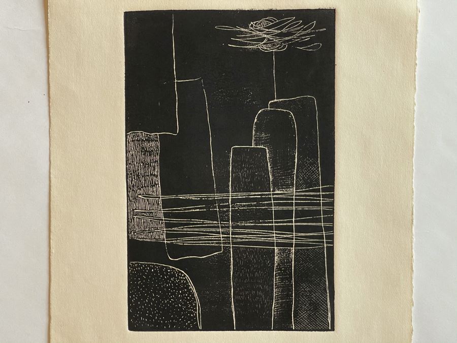 Original Jean Klafs Abstract Expressionist Monotype On Paper 10 X 13 [Photo 3]