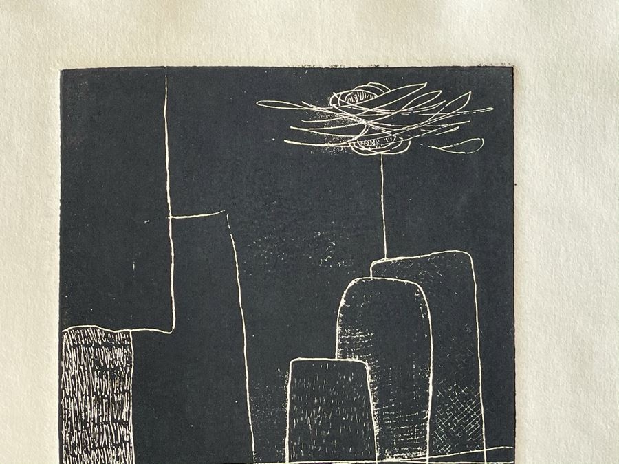 Original Jean Klafs Abstract Expressionist Monotype On Paper 10 X 13 [Photo 4]