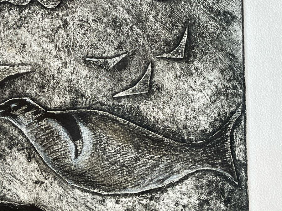 Original Jean Klafs Abstract Expressionist Monotype On Paper 20 X 15 [Photo 6]