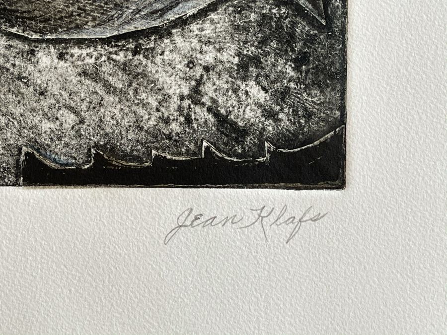 Original Jean Klafs Abstract Expressionist Monotype On Paper 20 X 15 [Photo 7]