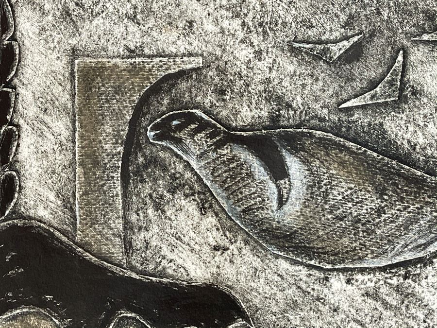 Original Jean Klafs Abstract Expressionist Monotype On Paper 20 X 15 [Photo 5]