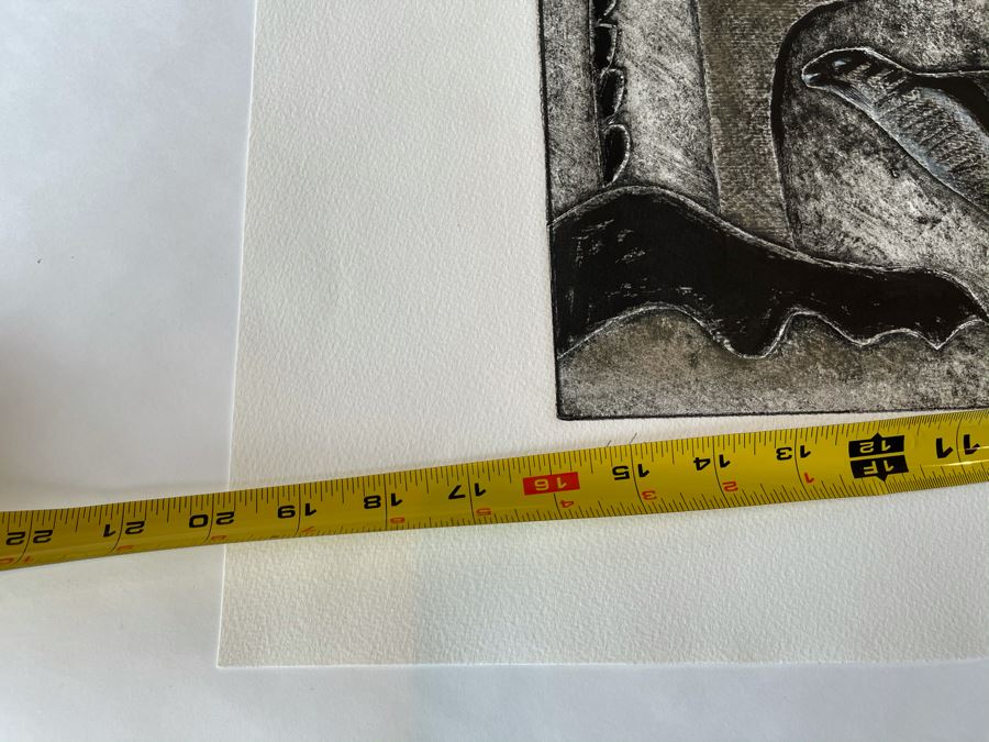 Original Jean Klafs Abstract Expressionist Monotype On Paper 20 X 15 [Photo 10]