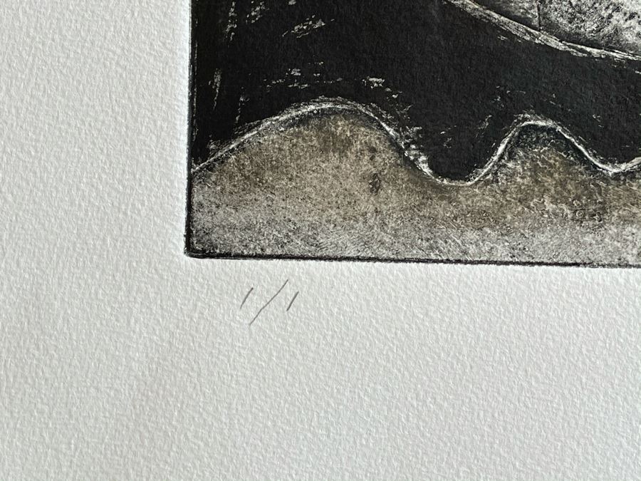 Original Jean Klafs Abstract Expressionist Monotype On Paper 20 X 15 [Photo 8]