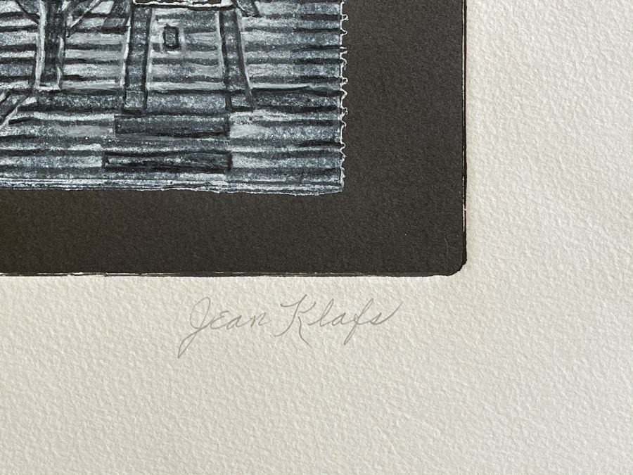 Original Jean Klafs Abstract Expressionist Monotype On Paper 14 X 20 [Photo 8]