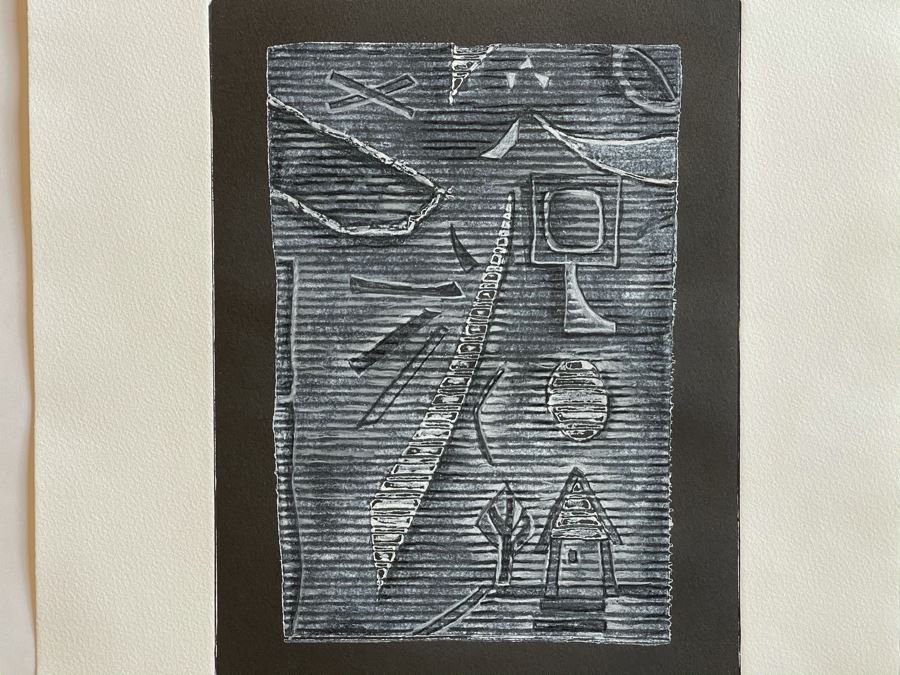 Original Jean Klafs Abstract Expressionist Monotype On Paper 14 X 20 [Photo 11]