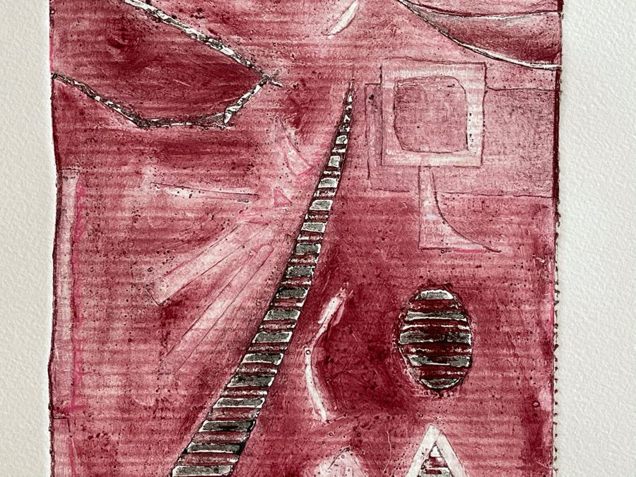 Original Jean Klafs Abstract Expressionist Monotype On Paper 15 X 20 [Photo 6]