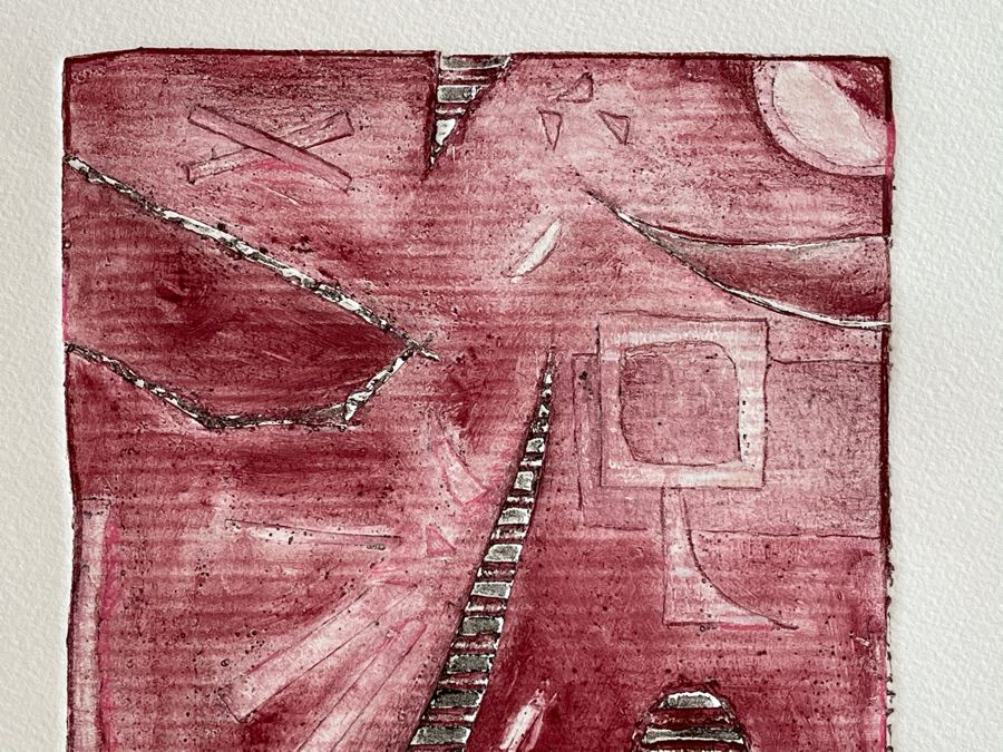 Original Jean Klafs Abstract Expressionist Monotype On Paper 15 X 20 [Photo 7]