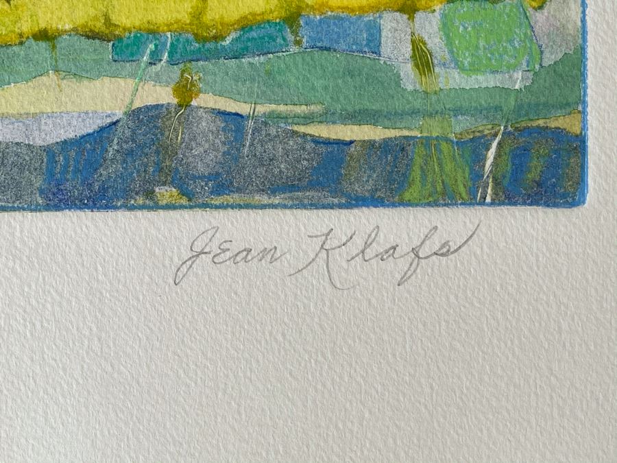 Original Jean Klafs Abstract Expressionist Monotype On Paper 15 X 21 [Photo 8]