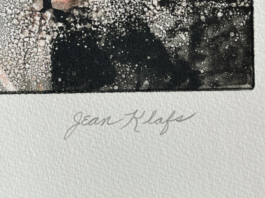 Original Jean Klafs Abstract Expressionist Monotype On Paper 22 X 15 [Photo 8]