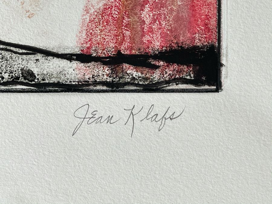 Original Jean Klafs Abstract Expressionist Monotype On Paper 15 X 20 [Photo 7]
