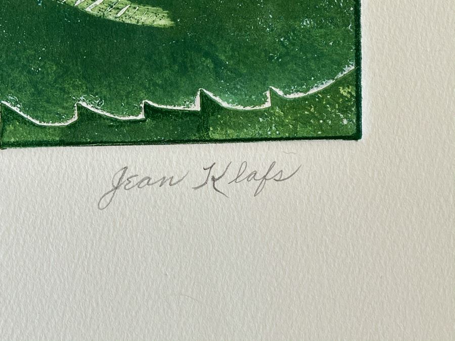 Original Jean Klafs Abstract Expressionist Monotype On Paper Titled 'Sea Urchin II' 20 X 15 [Photo 9]